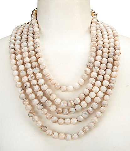 Southern Living Multi Layered Beaded Statement Necklace