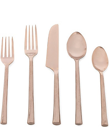 Southern Living Textured 20-Piece Stainless Steel Flatware Set