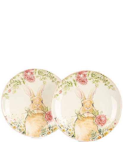 Southern Living Nibbles Bunny Accent Plates, Set of 2