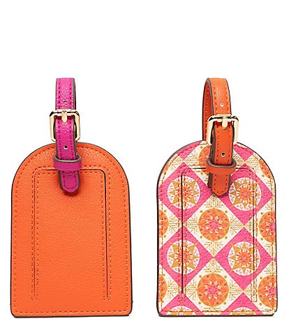 Southern Living Orange Snowflake Luggage Tag Set