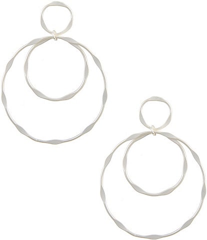 Southern Living Orbital Flattened Wire Drop Earrings