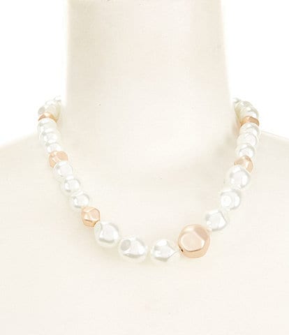 Southern Living Organic Pearl & Short Collar Necklace