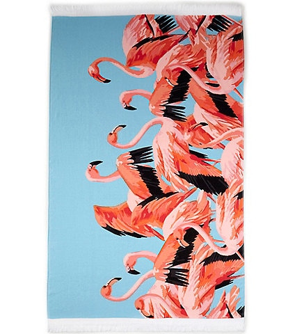 Southern Living Outdoor Living Collection Flamingoes Printed Beach Towel