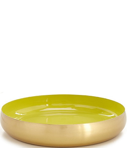 Southern Living Outdoor Living Collection Medium Enameled Metal Round Tray