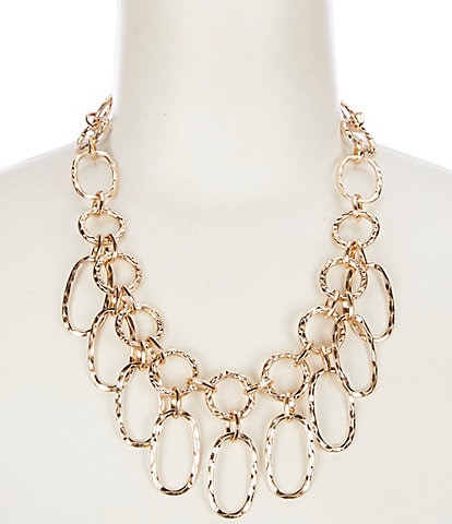 Southern Living Oval Shakeys Open Link Collar Statement Necklace