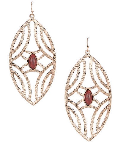 Southern Living Oval with Semi Precious Stone Drop Earrings