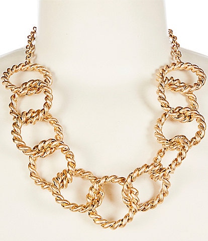 Southern Living Oversized Rope Link Collar Necklace