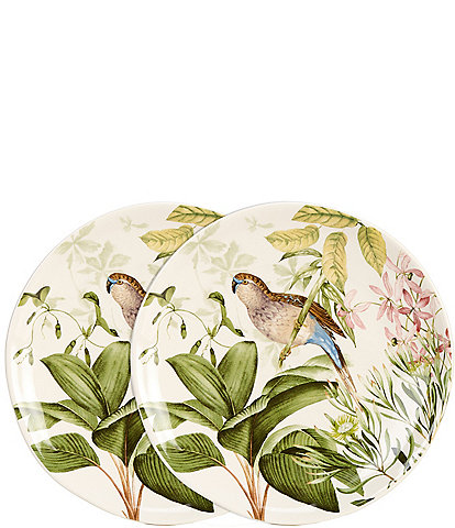 Southern Living Parakeet Jungle Accent Plates, Set of 2