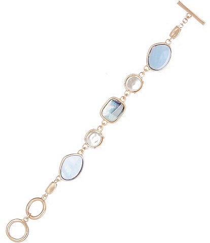 Southern Living Pearl Fancy Stone Linear Line Bracelet