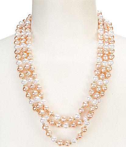 Southern Living Pearl Short Multi Strand Necklace