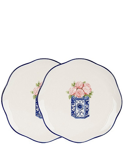 Southern Living Rose Accent Plates, Set of 2