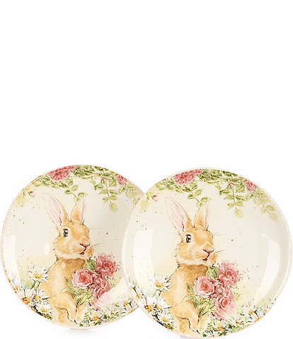 Southern Living Rosie Bunny Accent Plates, Set of 2