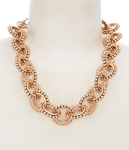 Southern Living Round Link Statement Collar Necklace