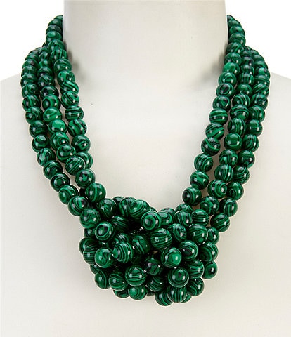 Southern Living Semi Precious Bead Knot Statement Necklace