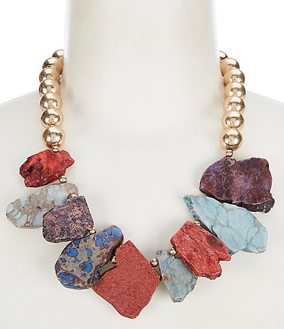 Southern Living Semi Precious Collar Statement Necklace