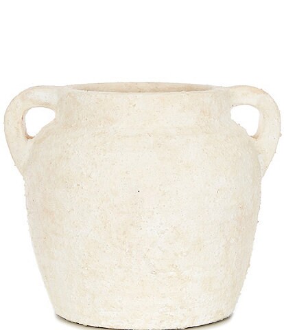 Southern Living Simplicity Collection Antiqued Terracotta Handled Vase