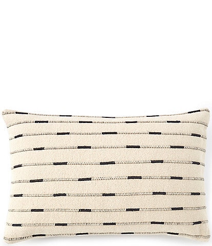 Southern Living Simplicity Collection Corded Embroidered Stripe Reversible Pillow