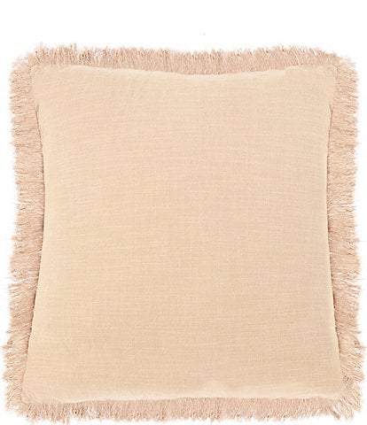 Southern Living Simplicity Collection Fringe Trimmed Square Pillow