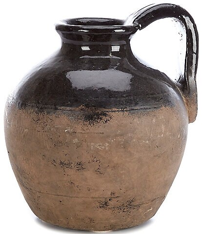 Southern Living Simplicity Collection Handthrown Glazed Terracotta Handled Vase