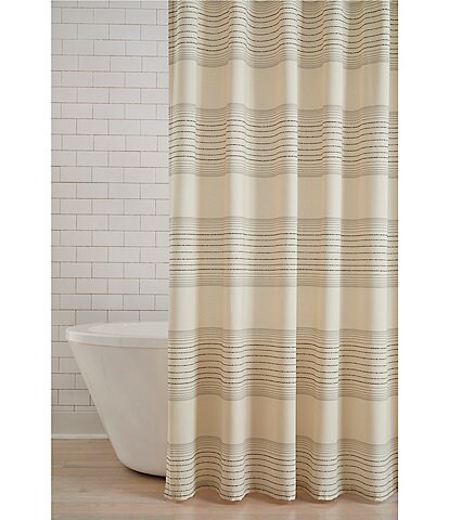 Southern Living Simplicity Collection Landon Textured Stripe Shower Curtain