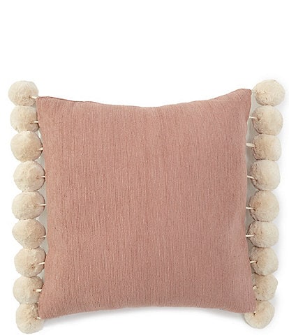 Southern Living Simplicity Collection Pom Pom Trimmed Pillow