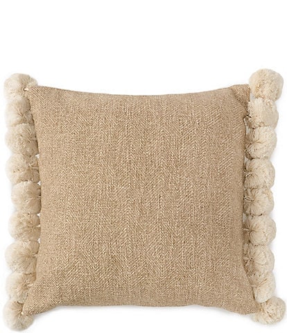 Southern Living Simplicity Collection Pom Pom Trimmed Pillow