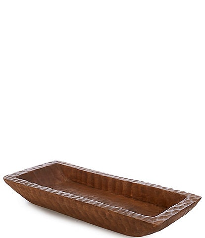 Southern Living Simplicity Collection Wood Hand-Carved Dough Decorative Bowl