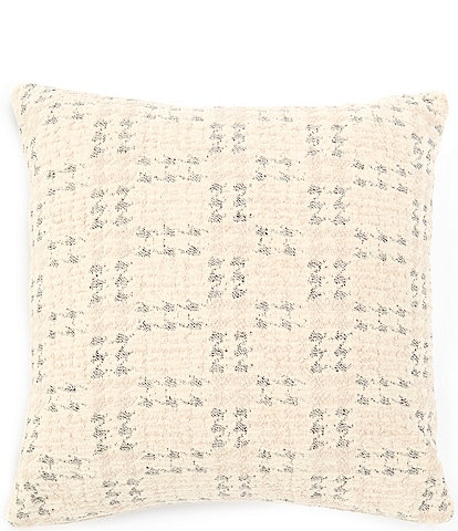 Southern Living Simplicity Collection Woven Plaid Square Pillow