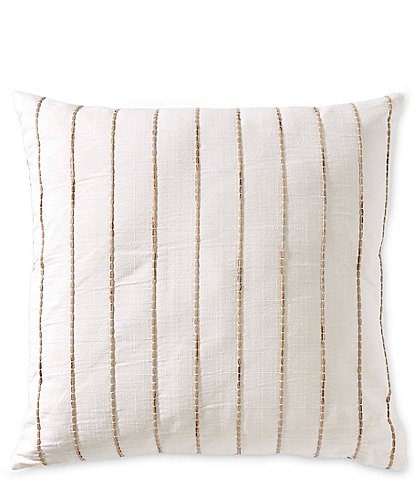 Southern Living Simplicity Collection Yarn Stripe Square Pillow