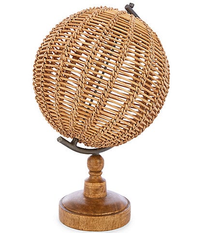 Southern Living Simplicity Natural Woven Wicker Globe Handcrafted Decor