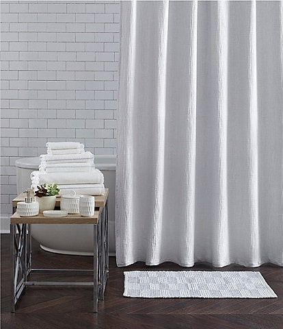 Southern Living Simplicity Serenity Collection Layered Gauze Shower Curtain