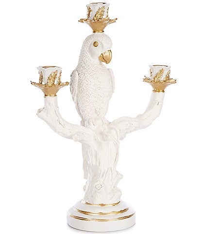 Southern Living Spring Collection Creative Parrot on Tree Tapered Candle Holder