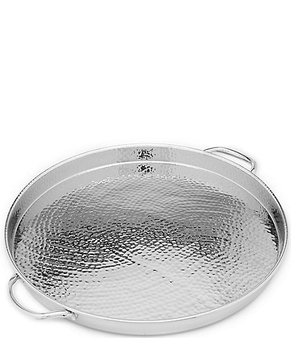 Southern Living Stainless Steel Hammered Round Tray