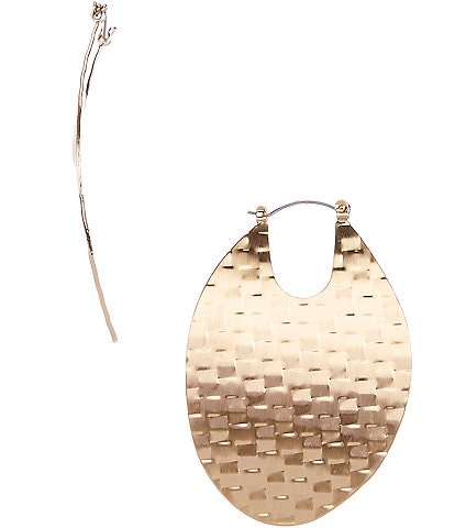 Southern Living Textured Oval Hoop Earrings