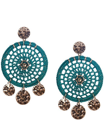 Southern Living Thread Wrapped Statement Orbital Drop Earrings