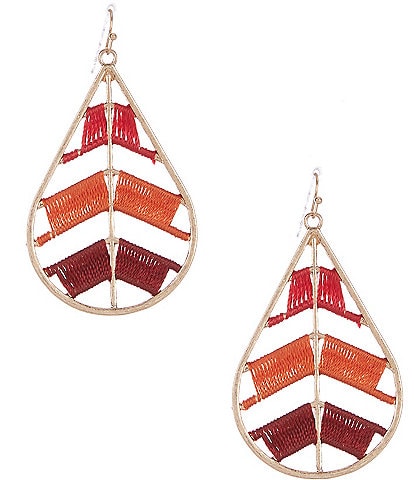 Southern Living Thread Wrapped Teardrop Drop Earrings