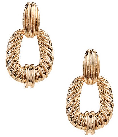 Southern Living Twisted Open Clip Hoop Earrings