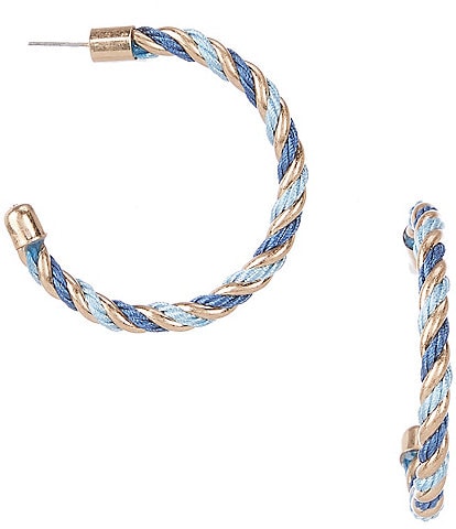 Southern Living Twisted Thread Wrapped Hoop Earrings