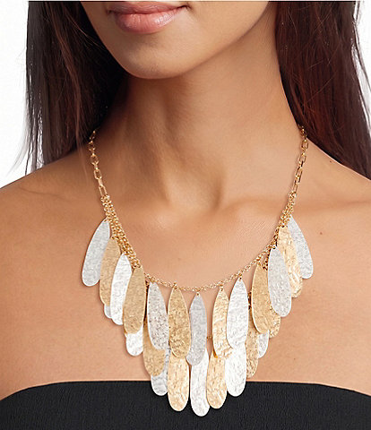 Southern Living Two Stone Shaky Statement Necklace