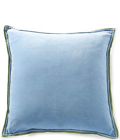 Southern Living Velvet & Linen Dual Color Reversible Oversize Square Pillow