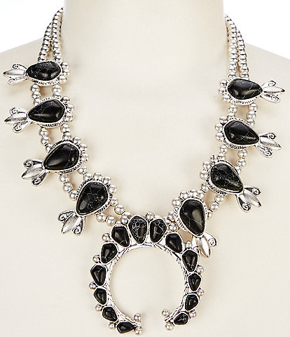 Southern Living Western Squash Blossom Statement Necklace