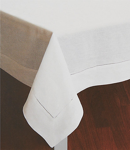Southern Living White Hemstitch Tablecloth