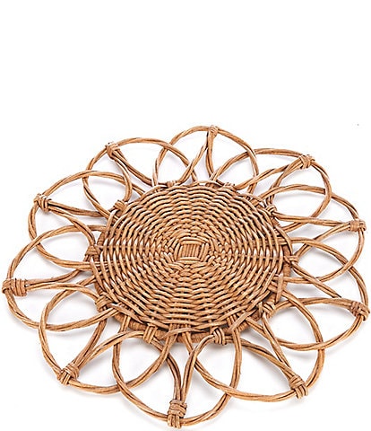 Southern Living Wicker Flower Charger