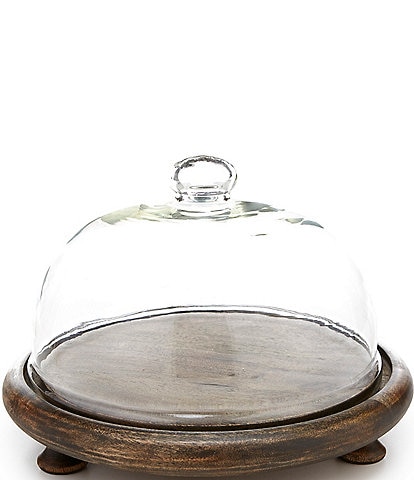Southern Living Wooden Cheese Board with Cloche