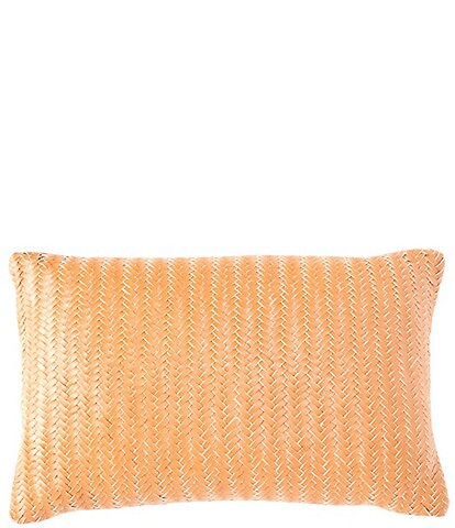 Southern Living Woven Leather Braided Rectangular Pillow