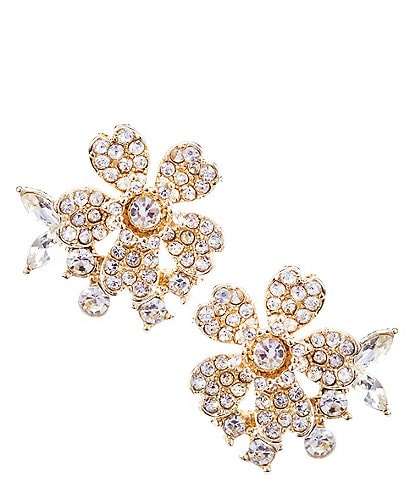 Southern Living x Borrowed & Blue Pave Flower Stud Earrings