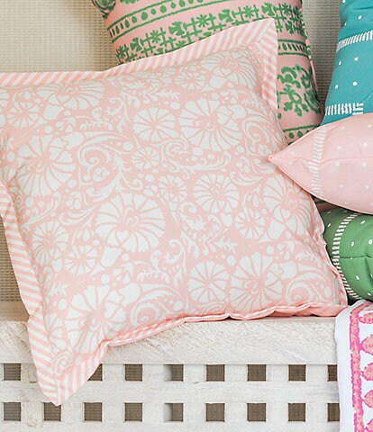 Southern Living x Nellie Howard Ossi Collection Indoor/Outdoor Floral Flanged Pillow