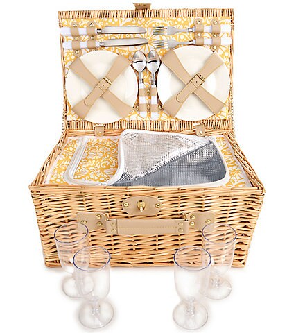 Southern Living x Nellie Howard Ossi Collection Madeline Picnic Basket for 4