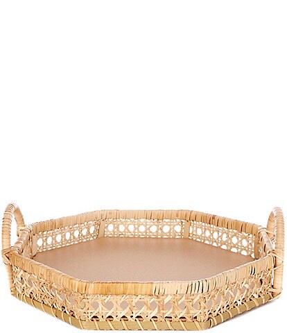 Southern Living x Nellie Howard Ossi Collection Rattan Octagonal Tray