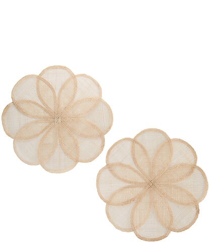 Southern Living x Nellie Howard Ossi Collection Sinamay Flower Placemat, Set of 2